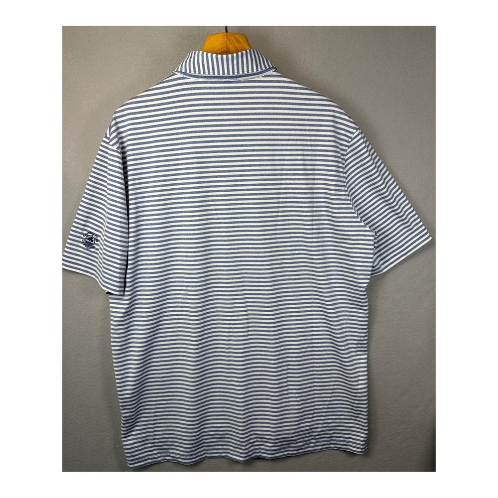 Fennec Golf Polo Shirt Striped Country Club Logo Short Sleeve XL Nautical Sail - Picture 9 of 10